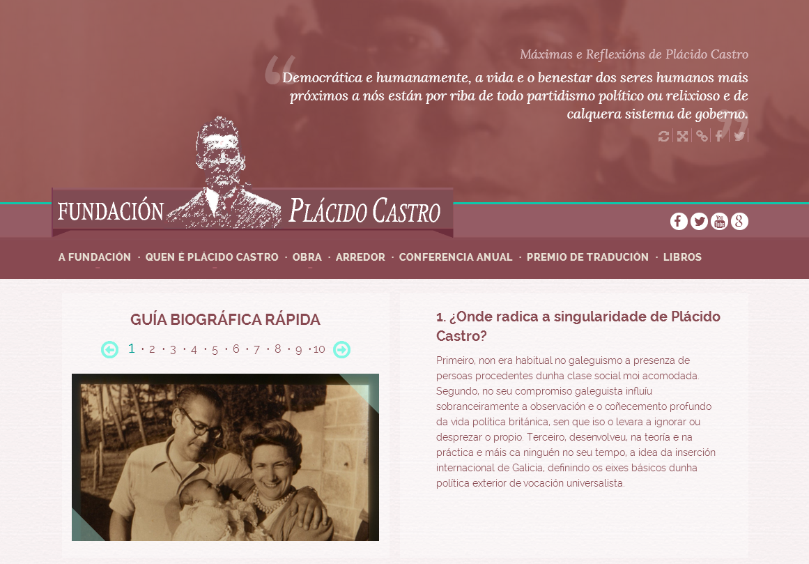 Captura de pantalla da web da Fundación
